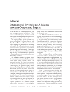 Editorial International Psychology - Revistas científicas Pontifica
