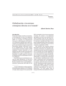 Globalizacion e inversiones extranjeras directas en el mundo