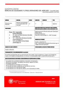 DERECHO DE SOCIEDADES Y OTROS OPERADORES DEL