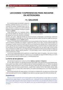 lecciones y experiencias para iniciarse en astronomía 11. galaxias