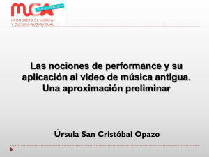 Las nociones de performance y su aplicación al video de música