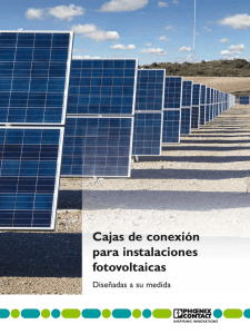 Cajas de conexión para instalaciones fotovoltaicas