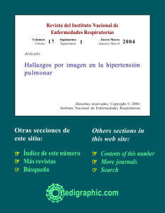 Hallazgos por imagen en la hipertensión pulmonar