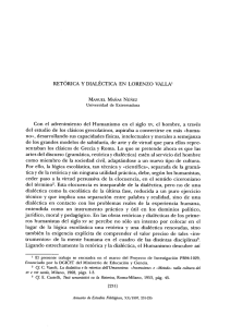 Retórica y dialéctica en Lorenzo Valla - Dehesa