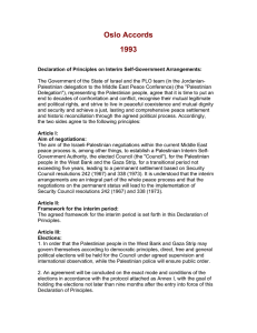 1993 Declaration of Principles (Oslo Accords)