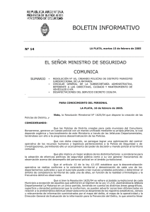 N° 14 - Ministerio de Seguridad Provincia de Buenos Aires