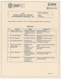 Séptima Sesión - DNP Departamento Nacional de Planeación