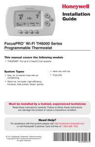 69-2738EFS-03 - FocusPRO Wi-Fi TH6000 Series Programmable