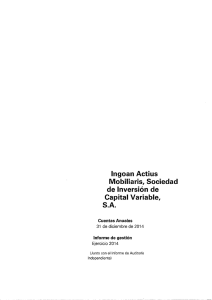 Ingoan Actius Mobiliaris, SICAV, SA