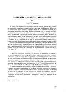 Panorama editorial 1986. - Diputación Provincial de Almería