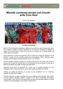 Morelia comienza torneo con triunfo ante Cruz Azul