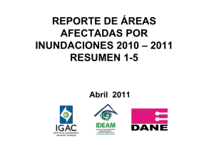 REPORTE DE ÁREAS AFECTADAS POR INUNDACIONES 2010