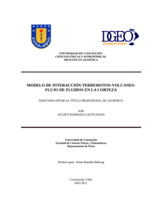 MODELO DE INTERACCI N TERREMOTOS VOLCANES: FLUJO