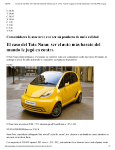 El caso del Tata Nano: ser el auto más barato del