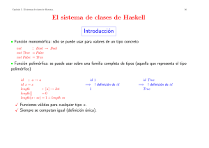 El sistema de clases de Haskell Introducción