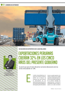 EXPORTACIONES PERUANAS CAERíAN 32% EN LOS CINCO
