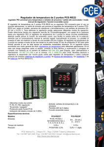 Regulador de temperatura de 2 puntos PCE-RE22