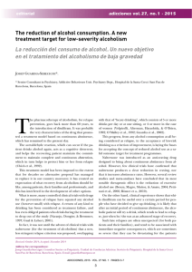 The reduction of alcohol consumption. A new treatment