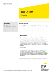 Tax Alert - Devolución de retenciones indebidas del Impuesto a