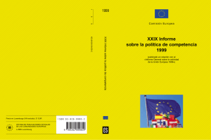 XXIX Informe sobre la política de competencia - 1999