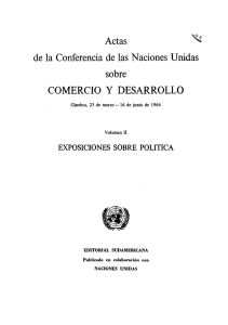 Actas de la Conferencia de las Naciones Unidas sobre COMERCIO