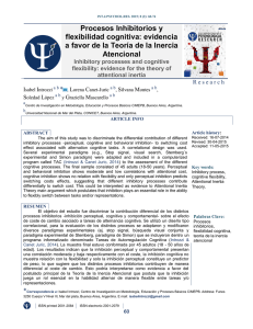 Procesos Inhibitorios y flexibilidad cognitiva: evidencia a favor de la