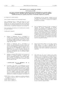 REGLAMENTO (CE) No 438/2004 DEL CONSEJO de 8 de marzo