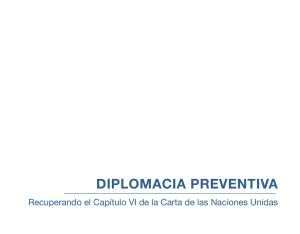 diplomacia preventiva - Ministerio de Relaciones Exteriores