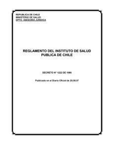 REGLAMENTO DEL INSTITUTO DE SALUD PUBLICA DE CHILE