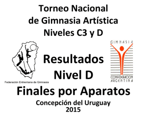 Nivel D finales por aparatos - Federación Bonaerense de Gimnasia