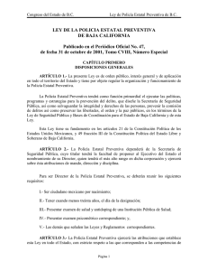 Ley de la Policía Estatal Preventiva de Baja California