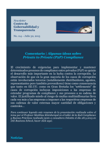Comentario | Algunas ideas sobre Private to Private (P2P) Compliance