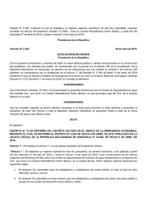 Decreto No 2303 Régimen Transitorio Días No Laborables Abril 26
