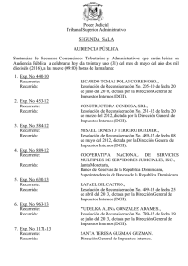 Poder Judicial Tribunal Superior Administrativo SEGUNDA SALA