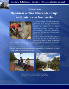 Honduras realizó labores de campo en frontera con Guatemala