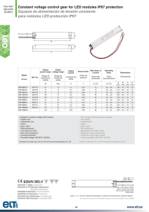 Constant voltage control gear for LED modules IP67 protection