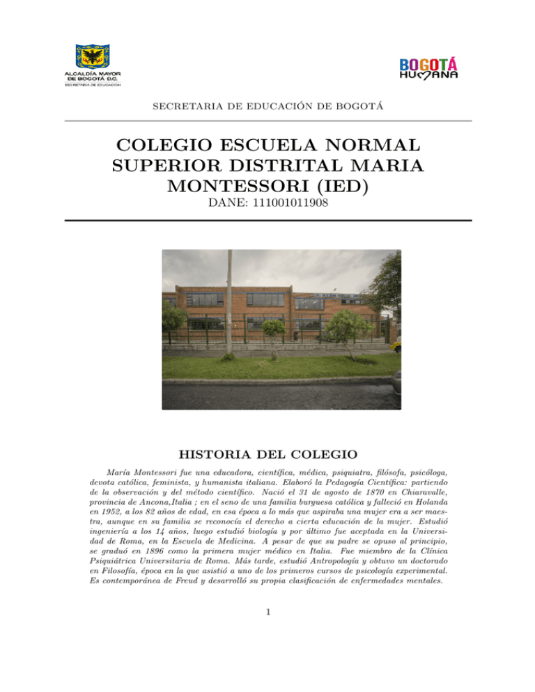 Colegio Escuela Normal Superior Distrital Maria Montessori Ied