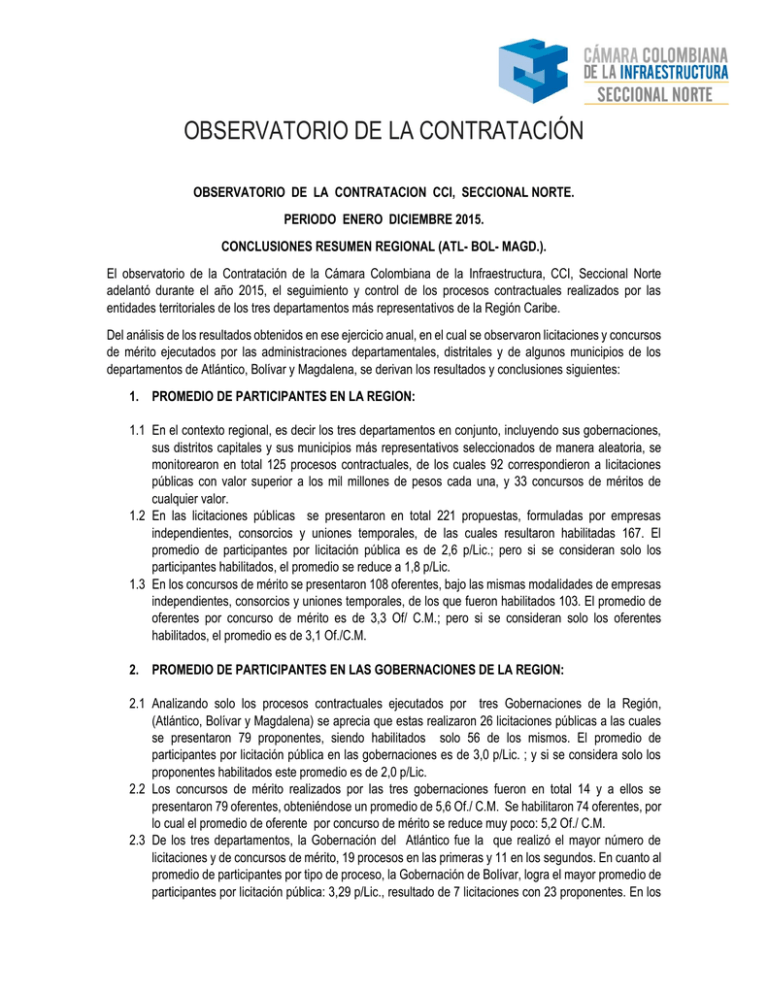 Conclusiones Observatorio 2015