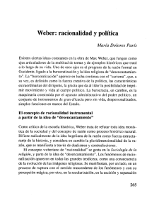 Weber: racionalidad y política