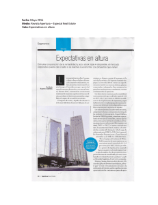 Fecha: Mayo 2016 Medio: Revista Apertura – Especial Real Estate