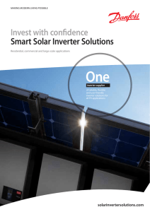 Invest with confidence Smart Solar Inverter Solutions