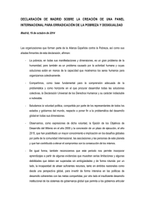 Declaración de Madrid - Alianza española contra la pobreza