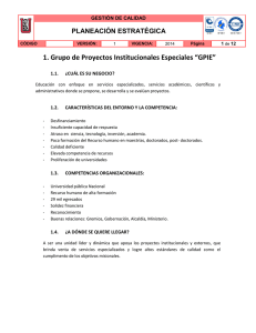 1. Grupo de Proyectos Institucionales Especiales “GPIE”