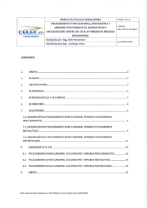 procedimiento para elaborar, documentar y