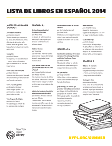 lista de libros en español 2014