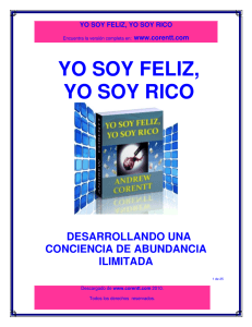 YO SOY FELIZ, YO SOY RICO