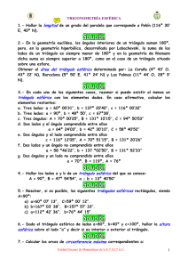 Trigonometría Esférica