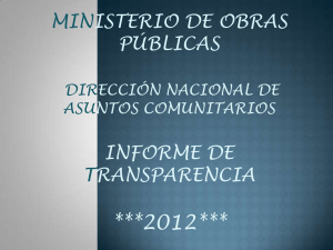 Diapositiva 1 - Ministerio de Obras Públicas Ministerio de Obras