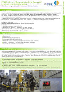 ECOR. Grup d`Enginyeria de la Corrosió i dels Materials Metàl·lics