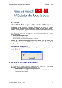 Sistema Integrado de Gestión Administrativa SIGA ML V 5.3.0 I